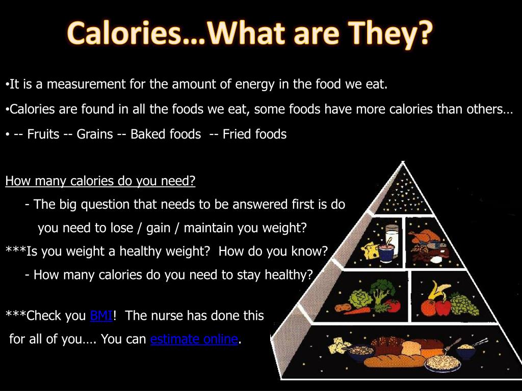 PPT - Calories…What are They? PowerPoint Presentation, free download ...