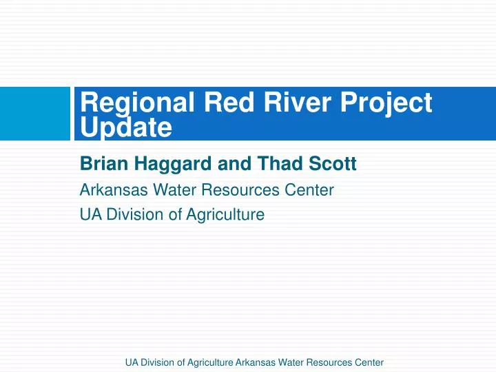 regional red river project update