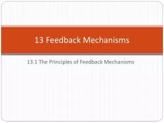 13 Feedback Mechanisms