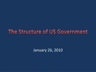 The Structure of US Government