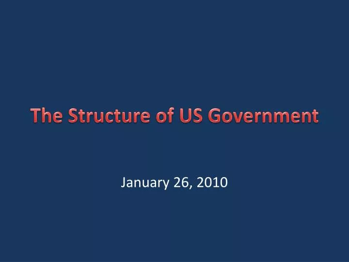 the structure of us government