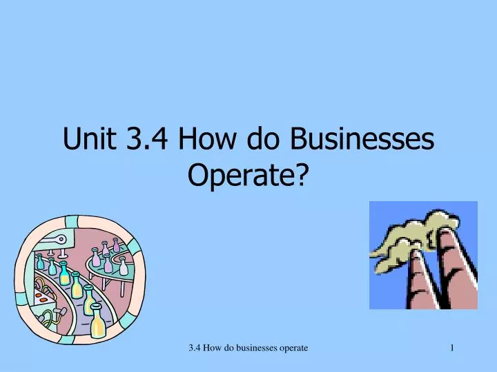 unit 3 4 how do businesses operate