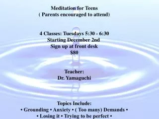 Meditation for Teens