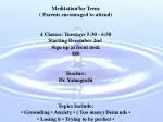 Meditation for Teens - slide 1