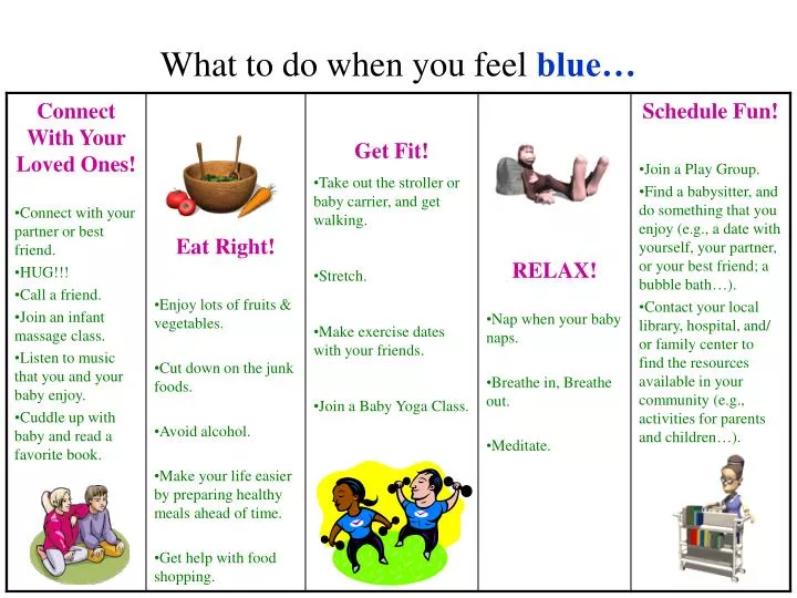 what to do when you feel blue