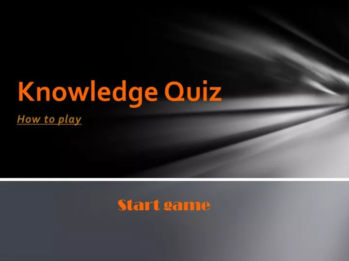 knowledge quiz