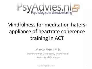 mindfulness for meditation haters appliance of heartrate coherence training in act