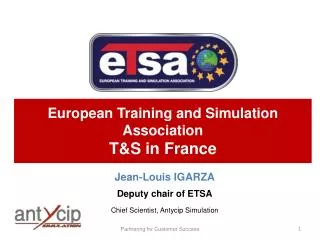 European Training and Simulation Association T&amp;S in France