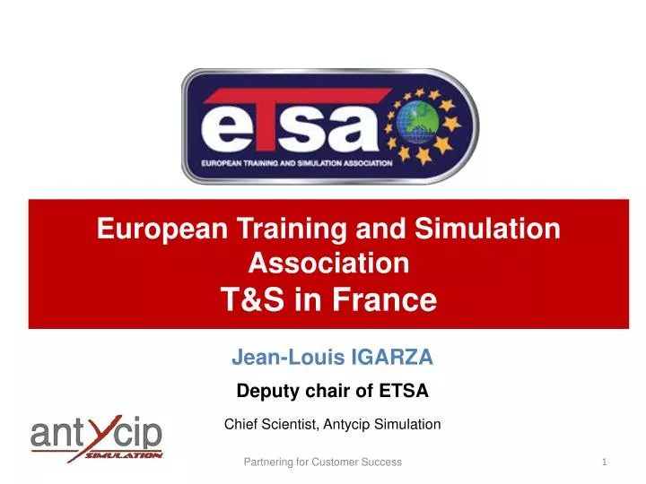 european training and simulation association t s in france