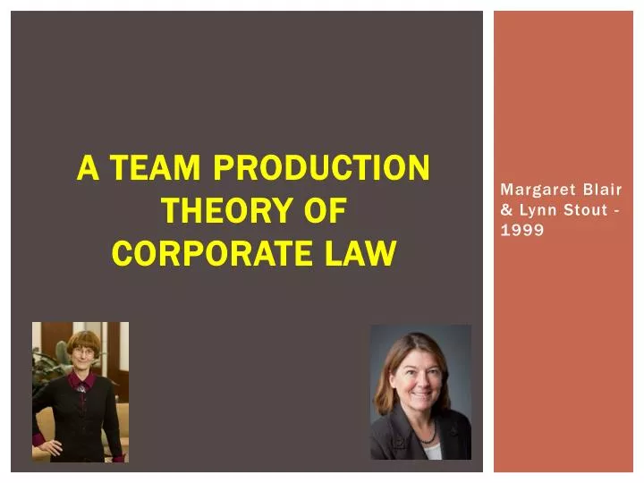 a team production theory of corporate law