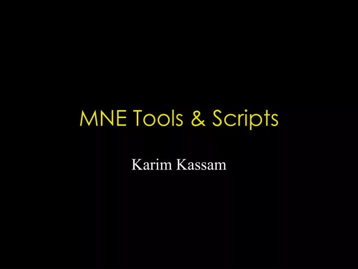 mne tools scripts