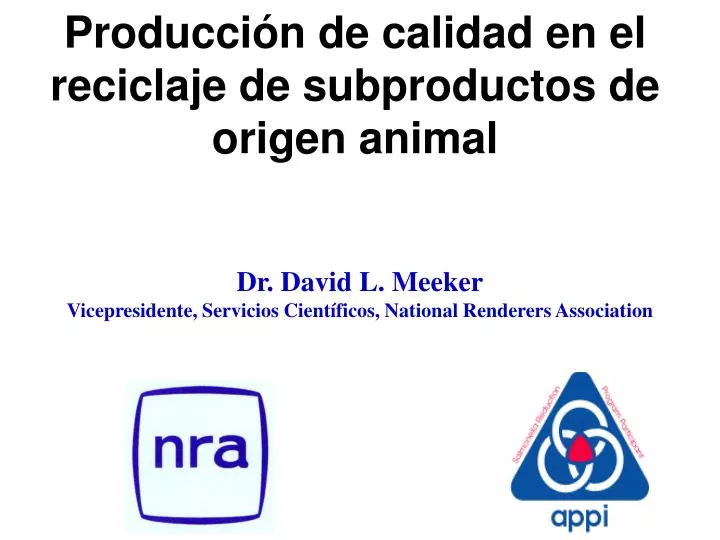 producci n de calidad en el reciclaje de subproductos de origen animal