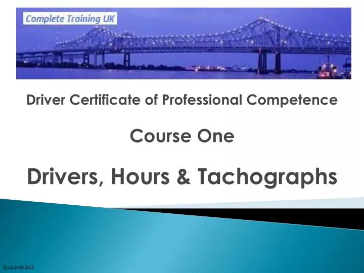 driver certificate of professional competence course one drivers hours tachographs