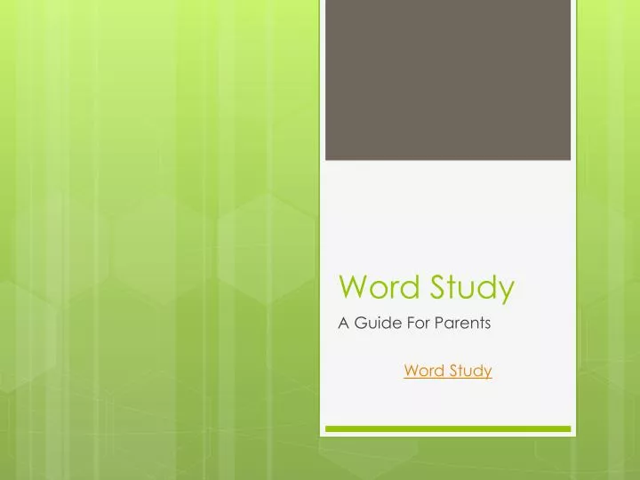 word study