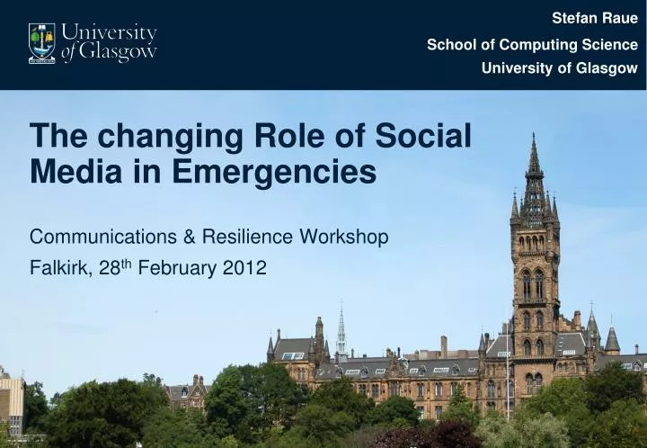 the changing role of social media in emergencies