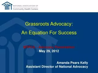 Grassroots Advocacy: An Equation For Success