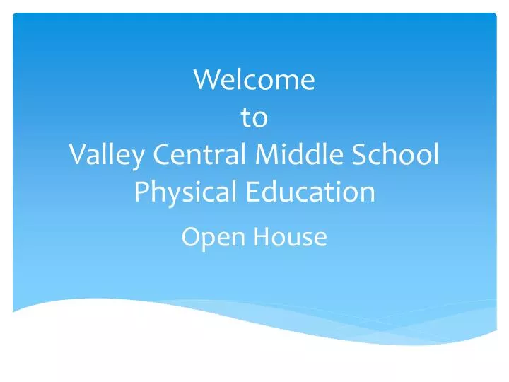 welcome to valley central middle school physical education