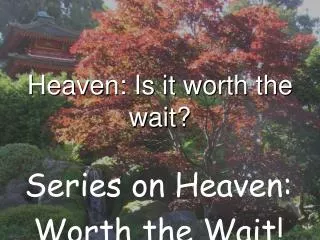 Heaven: Is it worth the wait?