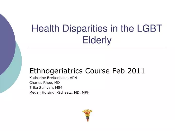 health disparities in the lgbt elderly