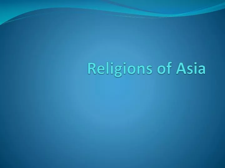 religions of asia