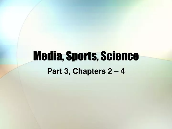 media sports science