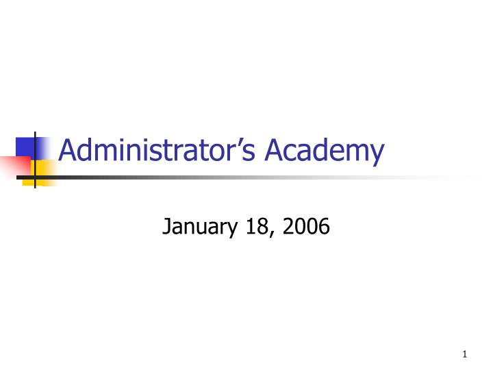administrator s academy