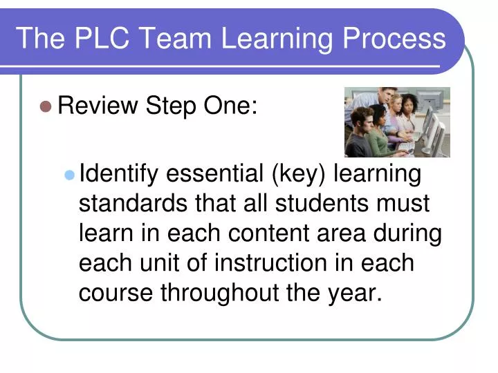 the plc team learning process