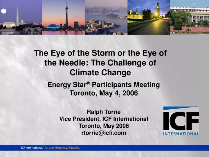 the eye of the storm or the eye of the needle the challenge of climate change