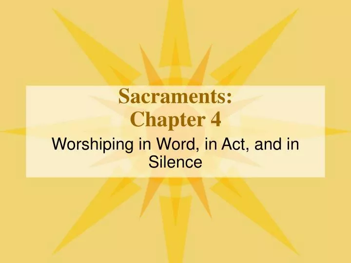 sacraments chapter 4