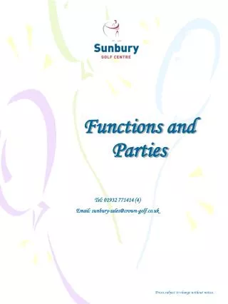 Functions and Parties