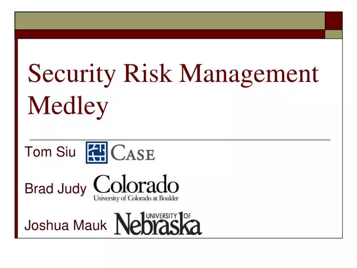 security risk management medley