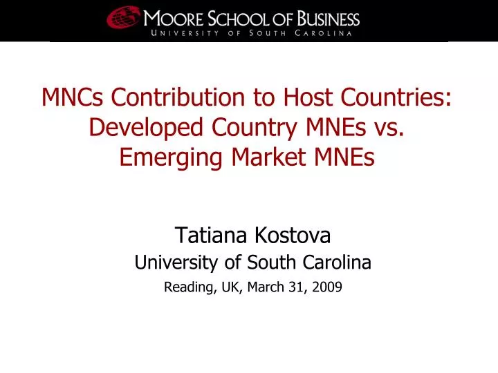 mncs contribution to host countries developed country mnes vs emerging market mnes