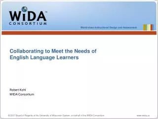 Collaborating to Meet the Needs of English Language Learners