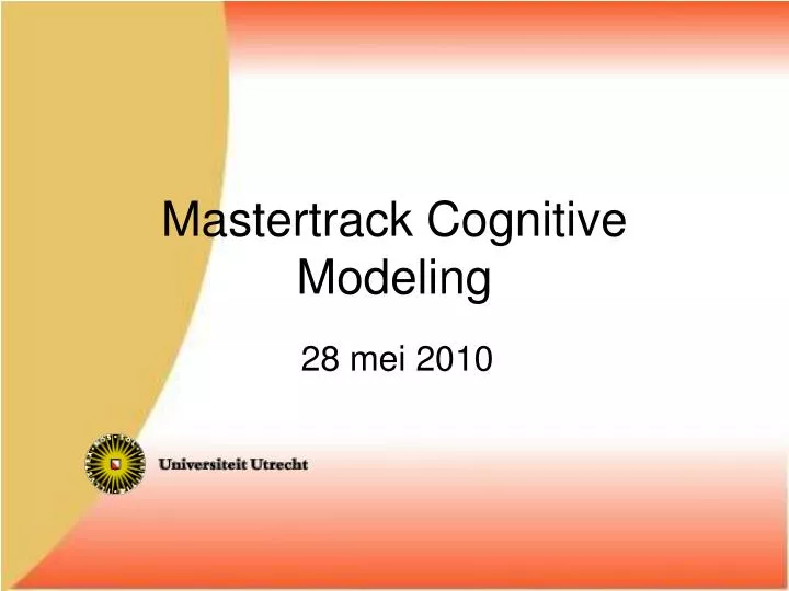 mastertrack cognitive modeling