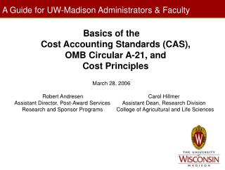 A Guide for UW-Madison Administrators &amp; Faculty