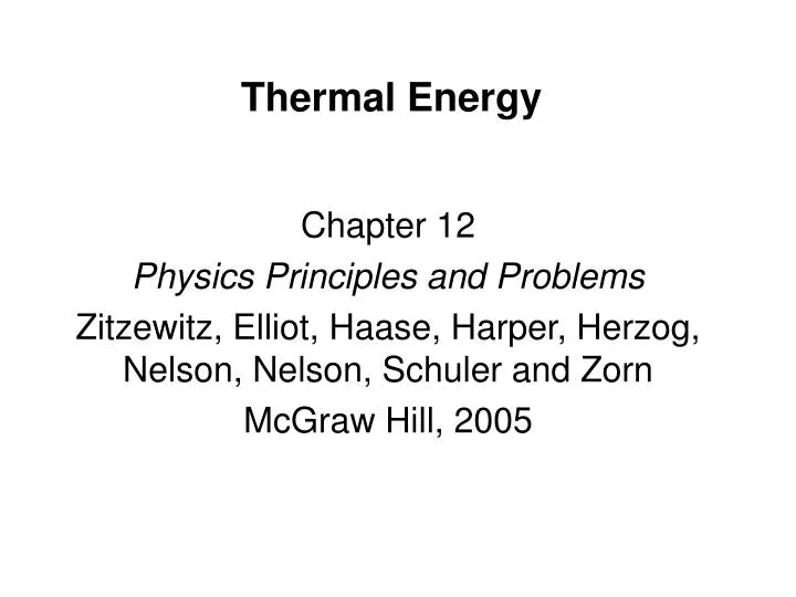 thermal energy