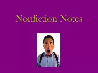 nonfiction notes