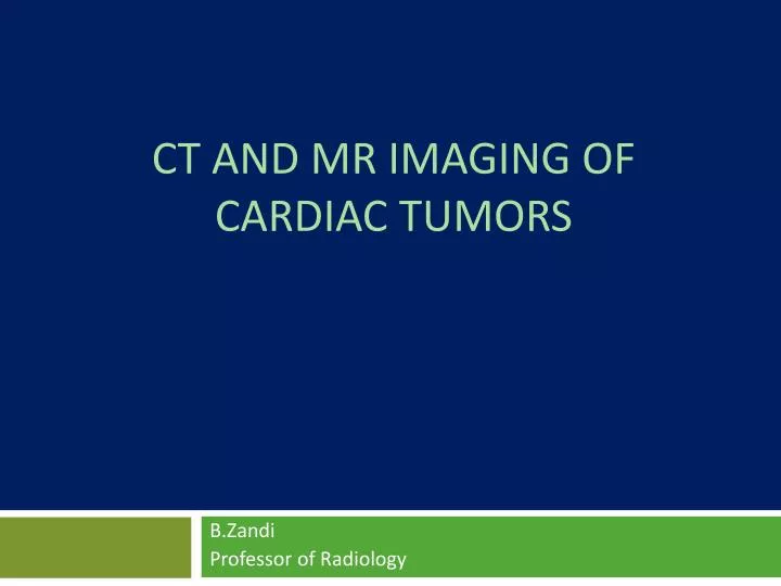 ct and mr imaging of cardiac tumors
