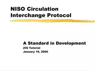 NISO Circulation Interchange Protocol