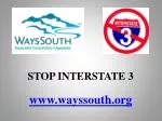 STOP INTERSTATE 3 - slide 1