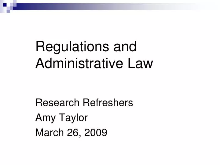regulations and administrative law