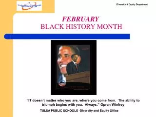 FEBRUARY BLACK HISTORY MONTH