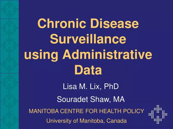 chronic disease surveillance using administrative data