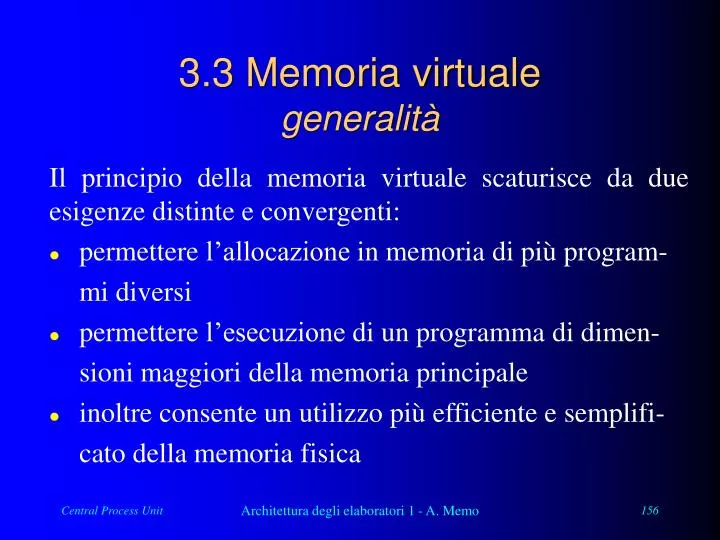 3 3 memoria virtuale generalit