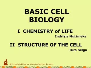 BASIC CELL BIOLOGY