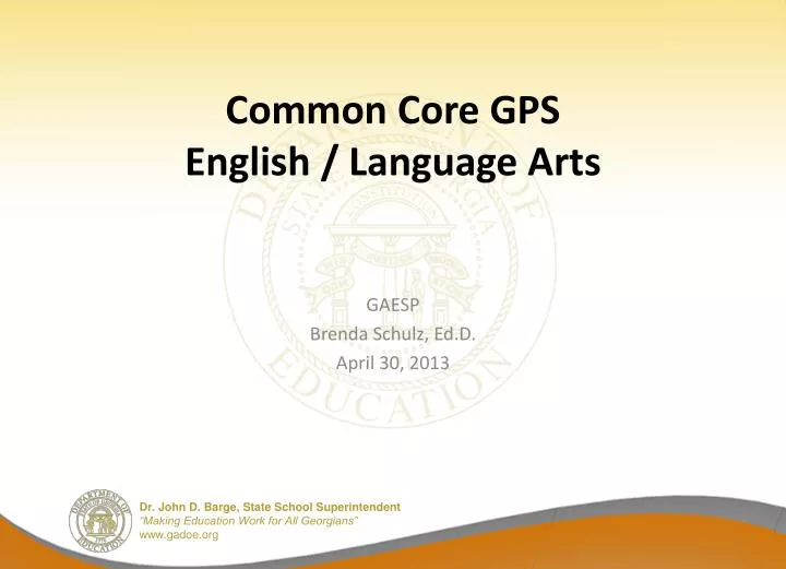common core gps english language arts