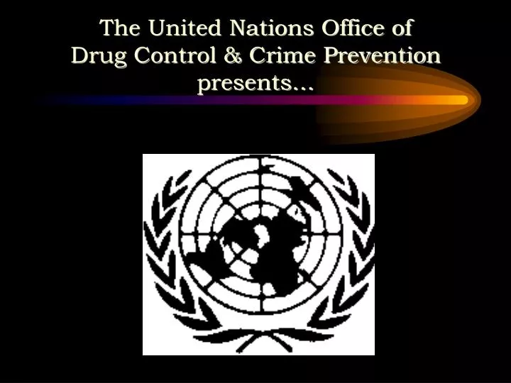the united nations office of drug control crime prevention presents