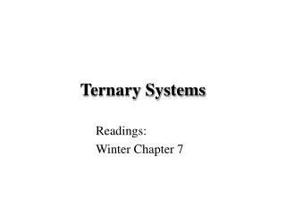 Ternary Systems