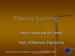 Effective Learning - slide 1