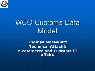 WCO Customs Data Model
